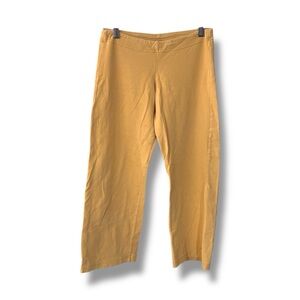 Prana Golden Tan Pants wide leg yoga crop womens small gorpcore hiking garden